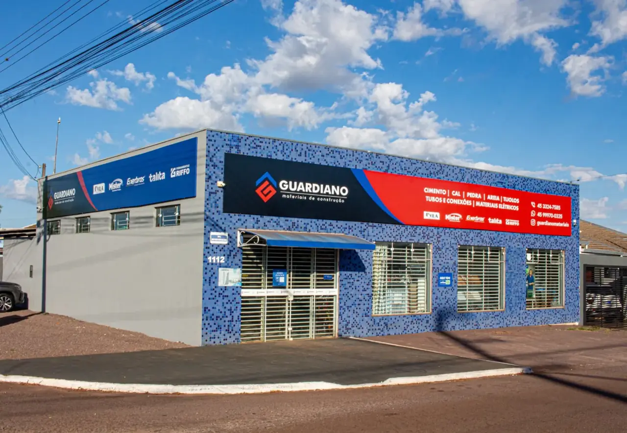 Fachada Guardiano Materiais de Construção em Cascavel